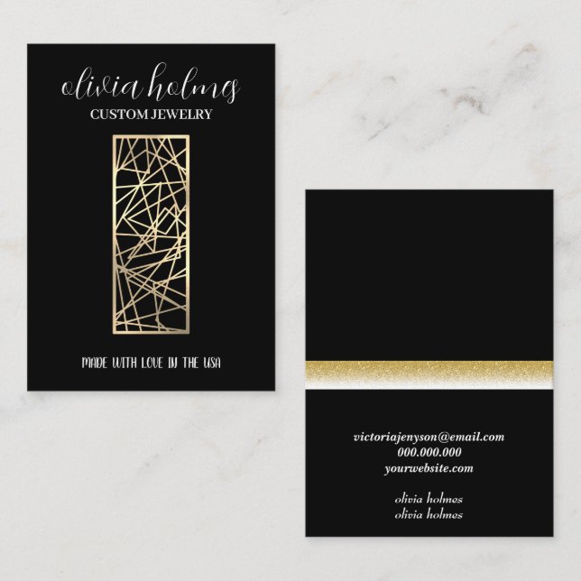 Minimalistiskt Guld, judiskt Affärskort Visitkort (Fram/baksida)