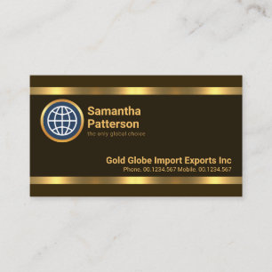 Minimalistiskt Guld Linjer Importerar export Visitkort