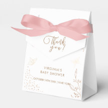 Minimalistiskt Guld Löv Butterfly Baby Shower