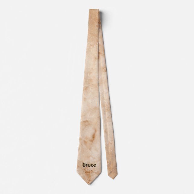 Minimalistiskt Guld Marble Guld Monogram Slips (Framsida)