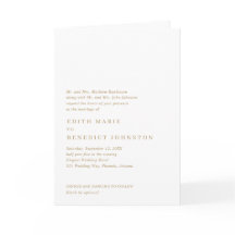 Minimalistiskt Guld Modern Bröllop