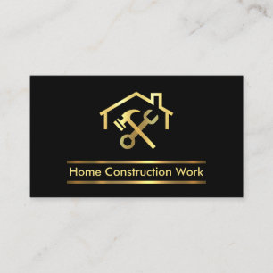 Minimalistiskt Guld Placard Linjer Bygger Visitkort