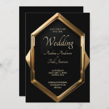 Minimalistiskt guld ram mot svart bakgrund