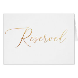 Minimalistiskt Guld-skript, Bröllop-reserverat tec OBS Kort