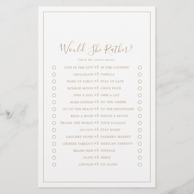 Minimalistiskt Guld skulle hon hellre spela Flygblad (Framsidan)