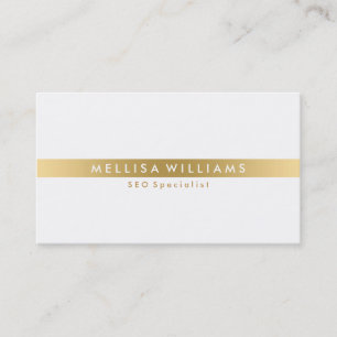 Minimalistiskt Guld Tine Rand On White Visitkort