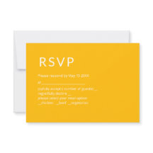 Minimalistiskt gult RSVP-kort