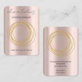 Minimalistiskt gyllene ro-affärskort visitkort