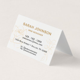 Minimalistiskt gyllene Rose och lämna vikt Visitkort