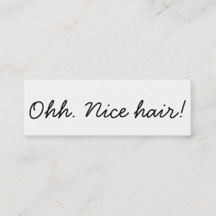Minimalistiskt Hair Stylist Hair Salon Referral Mini Visitkort