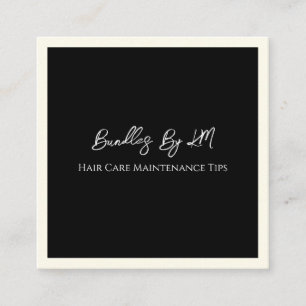 Minimalistiskt hairstylist Wig Bundle-underhållsko Fyrkantigt Visitkort