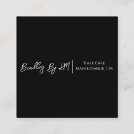 Minimalistiskt hairstylist Wig Bundle-underhållsko Fyrkantigt Visitkort