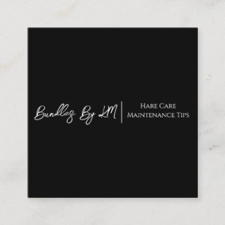 Minimalistiskt hairstylist Wig Bundle-underhållsko Fyrkantigt Visitkort