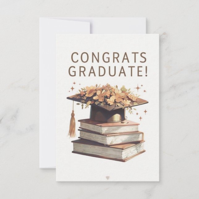 Minimalistiskt hälsningskort för Animo Studenten S (Framsida)