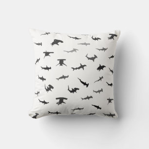 Minimalistiskt Hammerhead Shark Hammerhead Mönster Kudde
