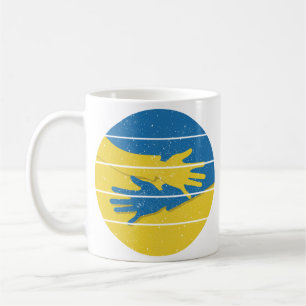 Minimalistiskt Händer Support Ukraina, Spara Ukrai Kaffemugg