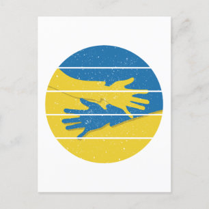 Minimalistiskt Händer Support Ukraina, Spara Ukrai Vykort