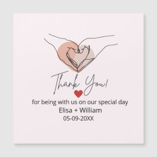 Minimalistiskt handledsgesture Bröllop Guest Gift
