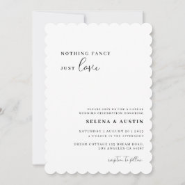 Minimalistiskt handskript Inget Finare Just Kärlek Inbjudningar