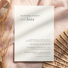 Minimalistiskt handskript Inget Finare Just Kärlek Inbjudningar