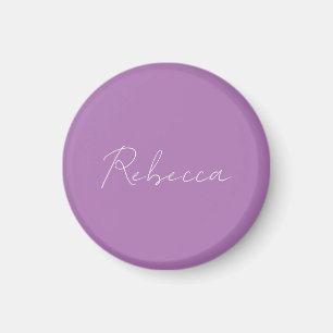 Minimalistiskt handskrivet eget Namn Lavender Magnet