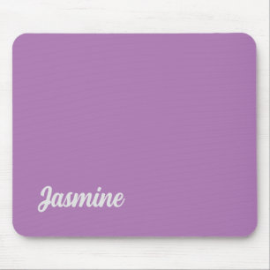 Minimalistiskt handskrivet eget Namn Lavender Musmatta