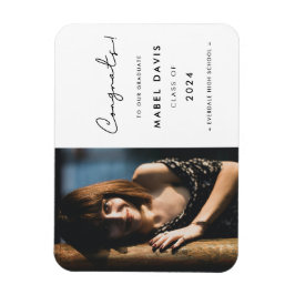 Minimalistiskt handskrivet Gratulerart student-fot Magnet