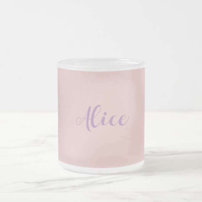 Minimalistiskt handskrivet skript Namn Ro Guld Frostad Glasmugg (Center)