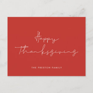 Minimalistiskt Happy thanksgiving Vykort