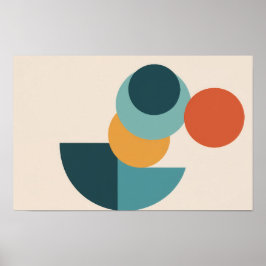 Minimalistiskt harmoni - Geometric Circles Wall Ar Poster