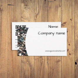 Minimalistiskt havsbottenfotografi QR-Affärskort Visitkort