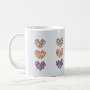 Minimalistiskt Heart Mönster Warmth Soft Elegance Kaffemugg