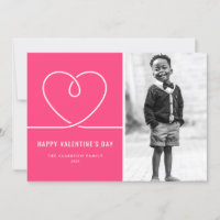 Minimalistiskt Heart-Shock rosa Alla hjärtans dagf