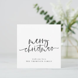 Minimalistiskt Helgdag på kvadrat-God jul Anteckningskort