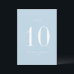 Minimalistiskt Himlar-blått Bröllop-Bordsnummer-ko Inbjudningar<br><div class="desc">Modern minimalistisk Himlar Blue,  bröllop-bordsnummer kort. Observera att bordsnumren måste numreras och läggas till i kundvagnen individuellt.</div>