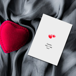 Minimalistiskt hjärta You & Me Alla hjärtans dag-s Julkort
