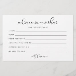 Minimalistiskt hjärtråd från kärlek för bridkort flygblad