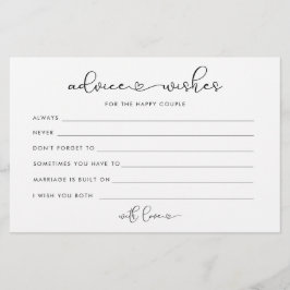 Minimalistiskt hjärtråd från kärlek för brudgummen flygblad