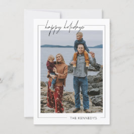 Minimalistiskt högdagerkort för God jul Tack Kort