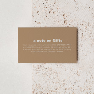 Minimalistiskt högtidligt brunstigt Bröllop Tilläggskort