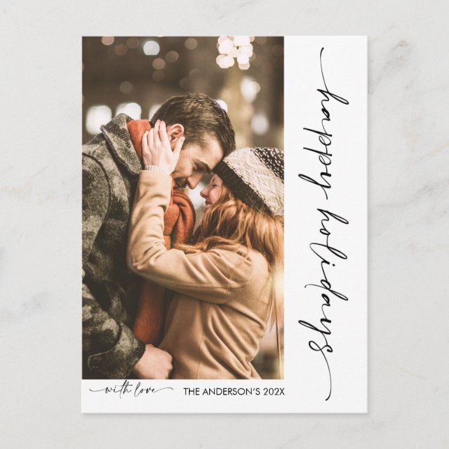 Minimalistiskt hörnfoto - julfoto helg vykort (Framsida)