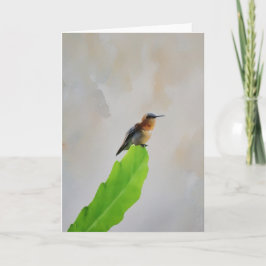 Minimalistiskt hummingbird Art Note Card Kort