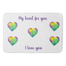 Minimalistiskt I kärlek, så rainbågar du vattenfär Badrumsmatta