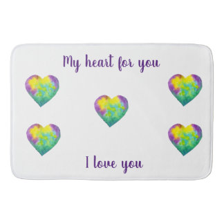 Minimalistiskt I kärlek, så rainbågar du vattenfär Badrumsmatta