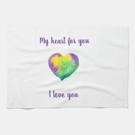 Minimalistiskt I kärlek, så rainbågar du vattenfär Kökshandduk