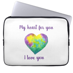 Minimalistiskt I kärlek, så rainbågar du vattenfär Laptop Fodral