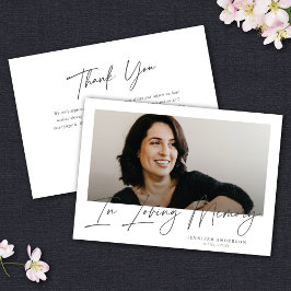 Minimalistiskt i Loving Memory Memorial Photo Card Inbjudningar