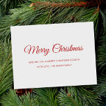 Minimalistiskt icke-foto-God jul Helg Vykort<br><div class="desc">Minimalistiskt non Photo God jul Helgdag Postard. Innehåller elegantens skripttypografi.</div>