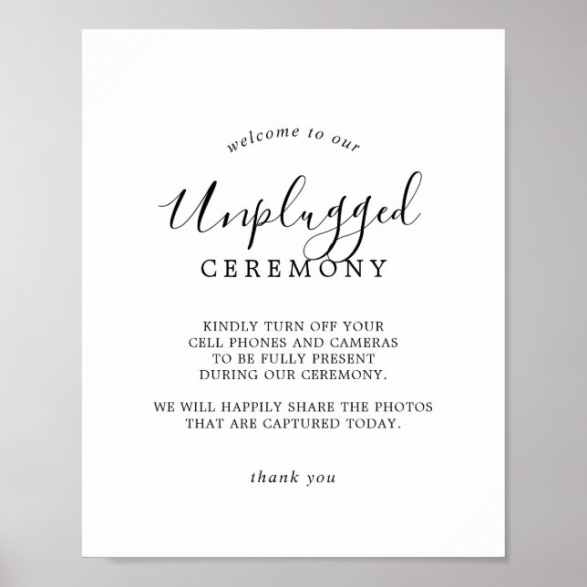 Minimalistiskt, icke-pluggat Ceremonisk signatur Poster (Framsidan)