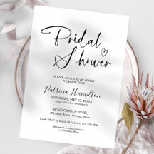 Minimalistiskt Inbjudningskort för möhippan